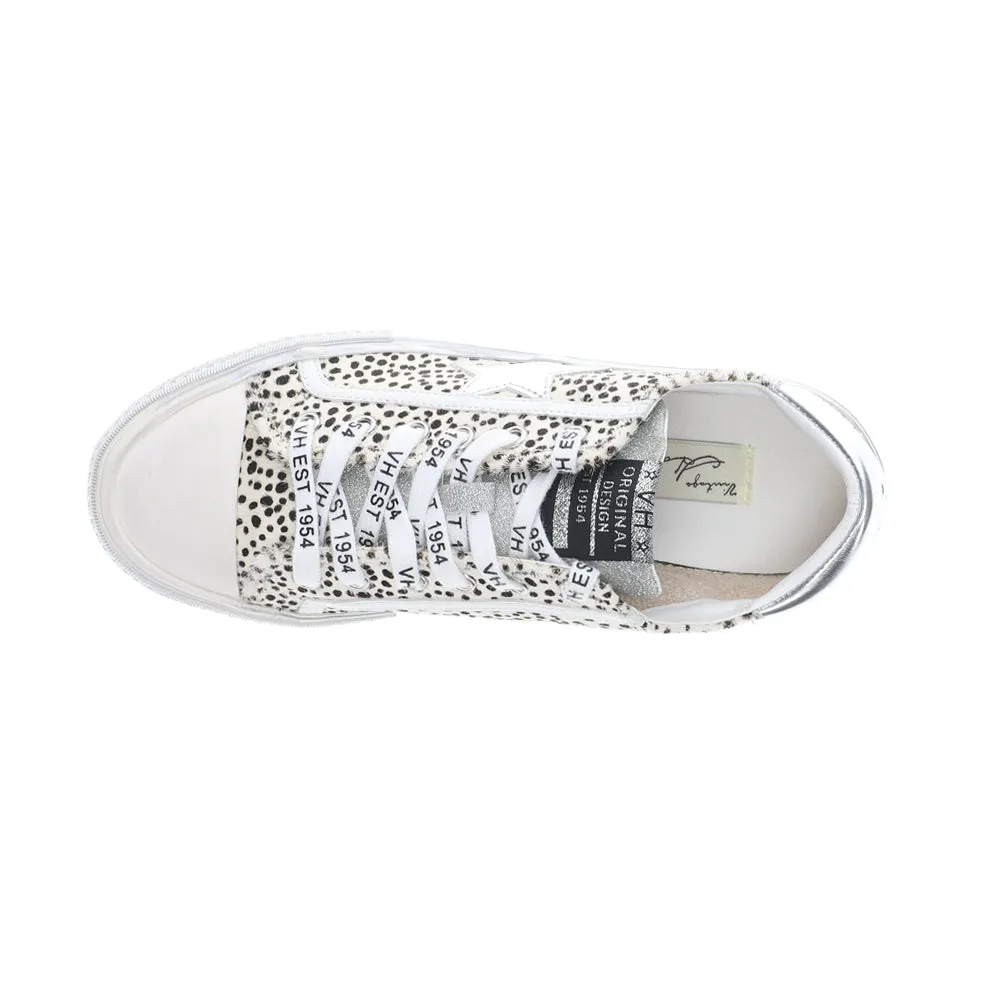 Alive Metallic Leopard Print Lace Up Sneakers
