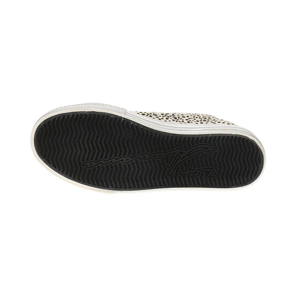 Alive Metallic Leopard Print Lace Up Sneakers