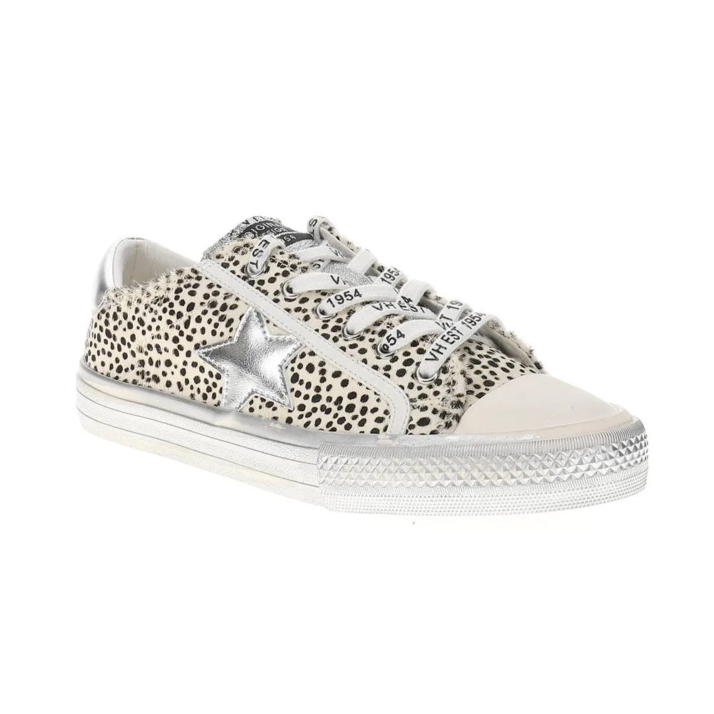 Alive Metallic Leopard Print Lace Up Sneakers