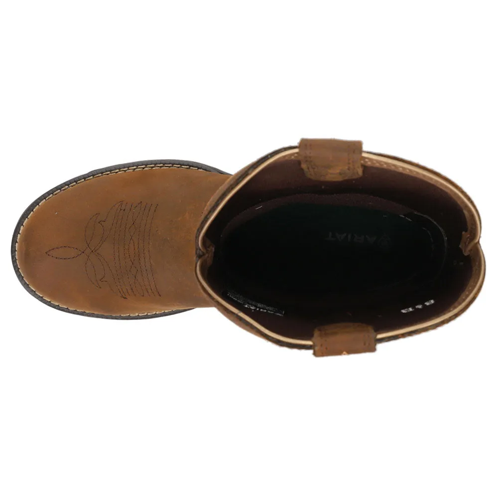 Anthem Shortie H20 Embroidery Round Toe Pull On Cowboy Boots