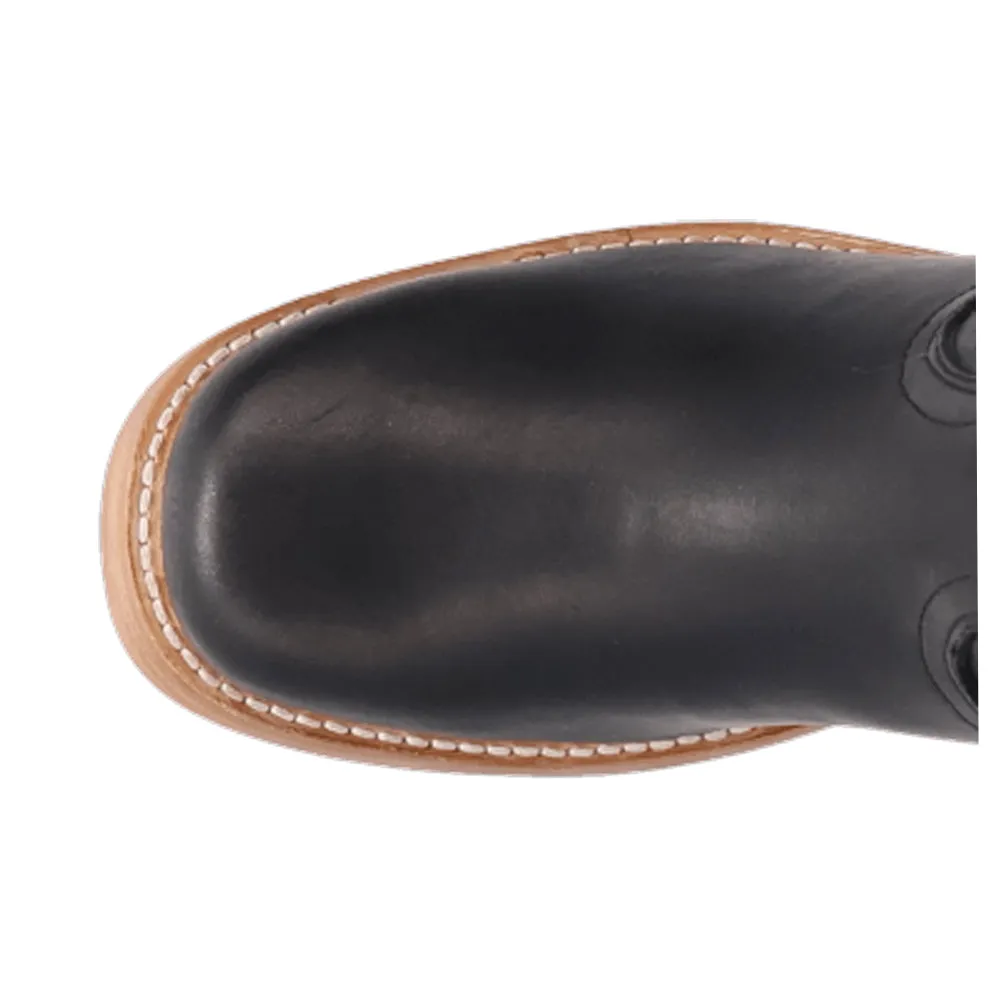 Avalon Embroidered Round Toe Pull On Cowboy Boots