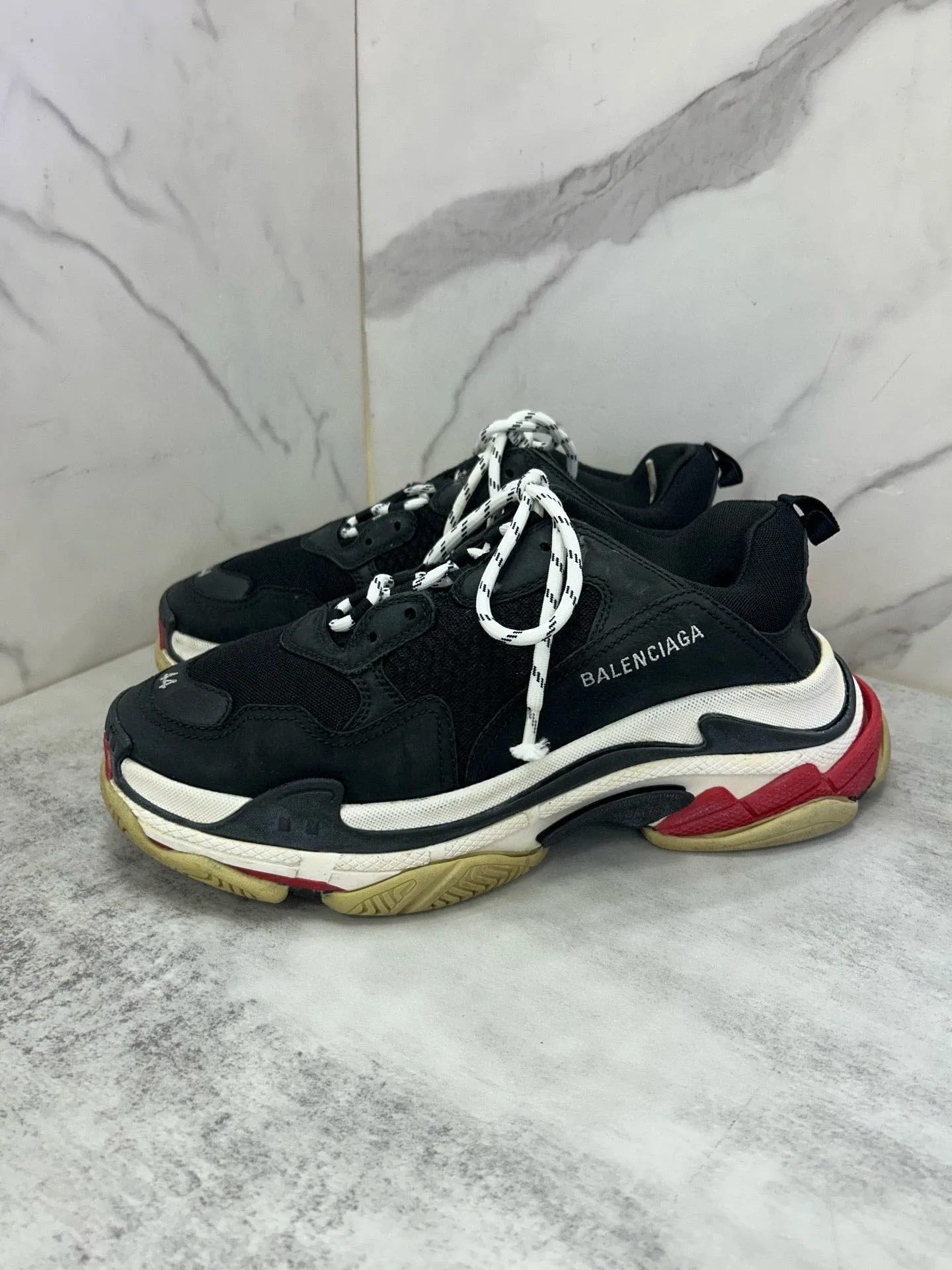 Balenciaga  Triple S Sneakers Black Size 44 LNS3674