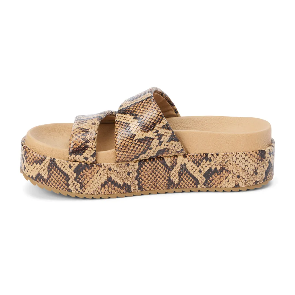Blaine Snake Print Platform Sandals