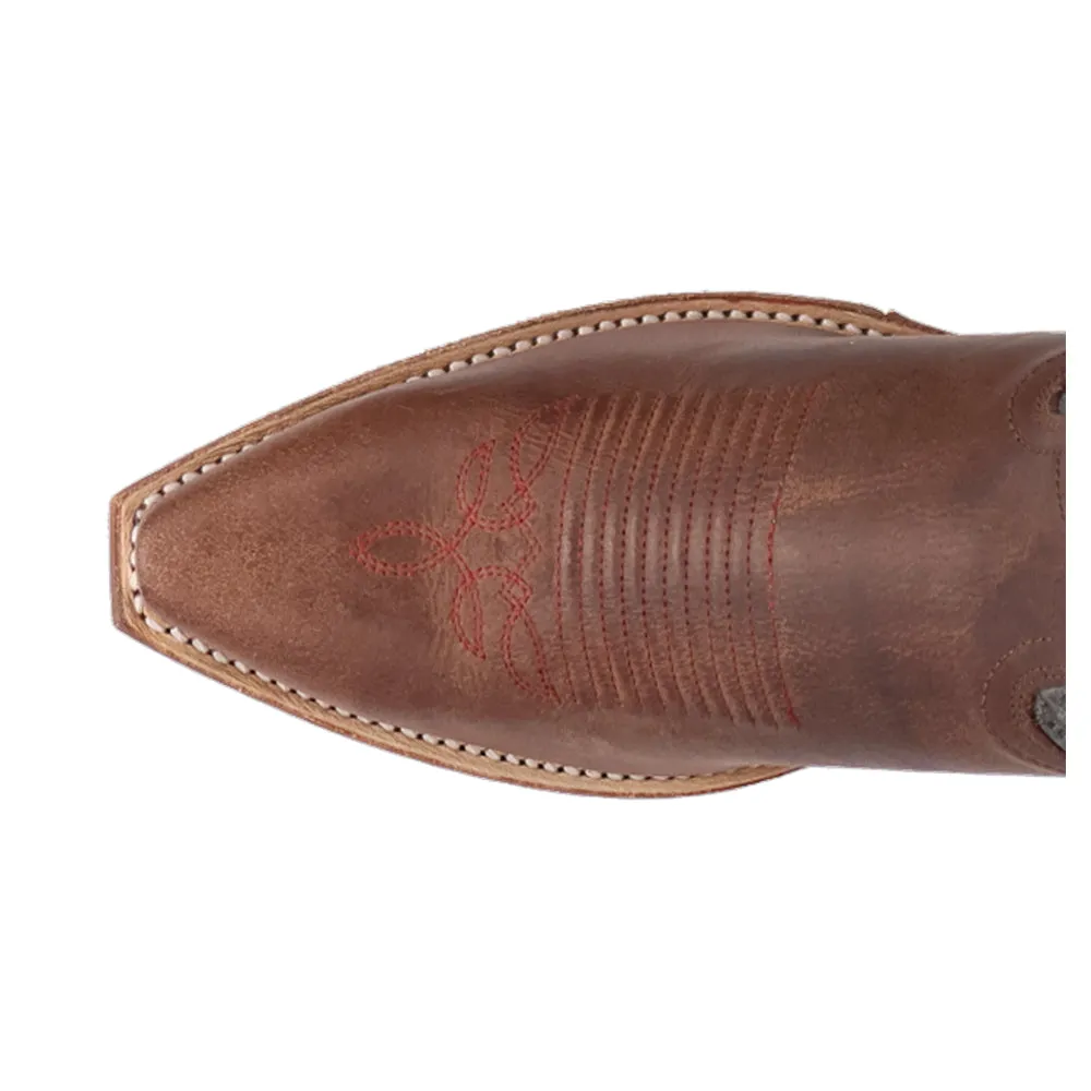 Cadence Embroidered Snip Toe Pull On Cowboy Boots