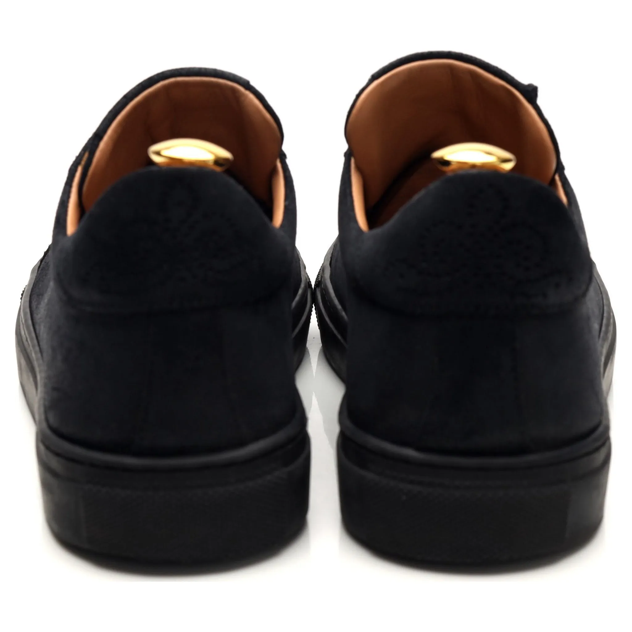 Goral 'Kelham' Black Waxy Leather Sneakers UK 10 F