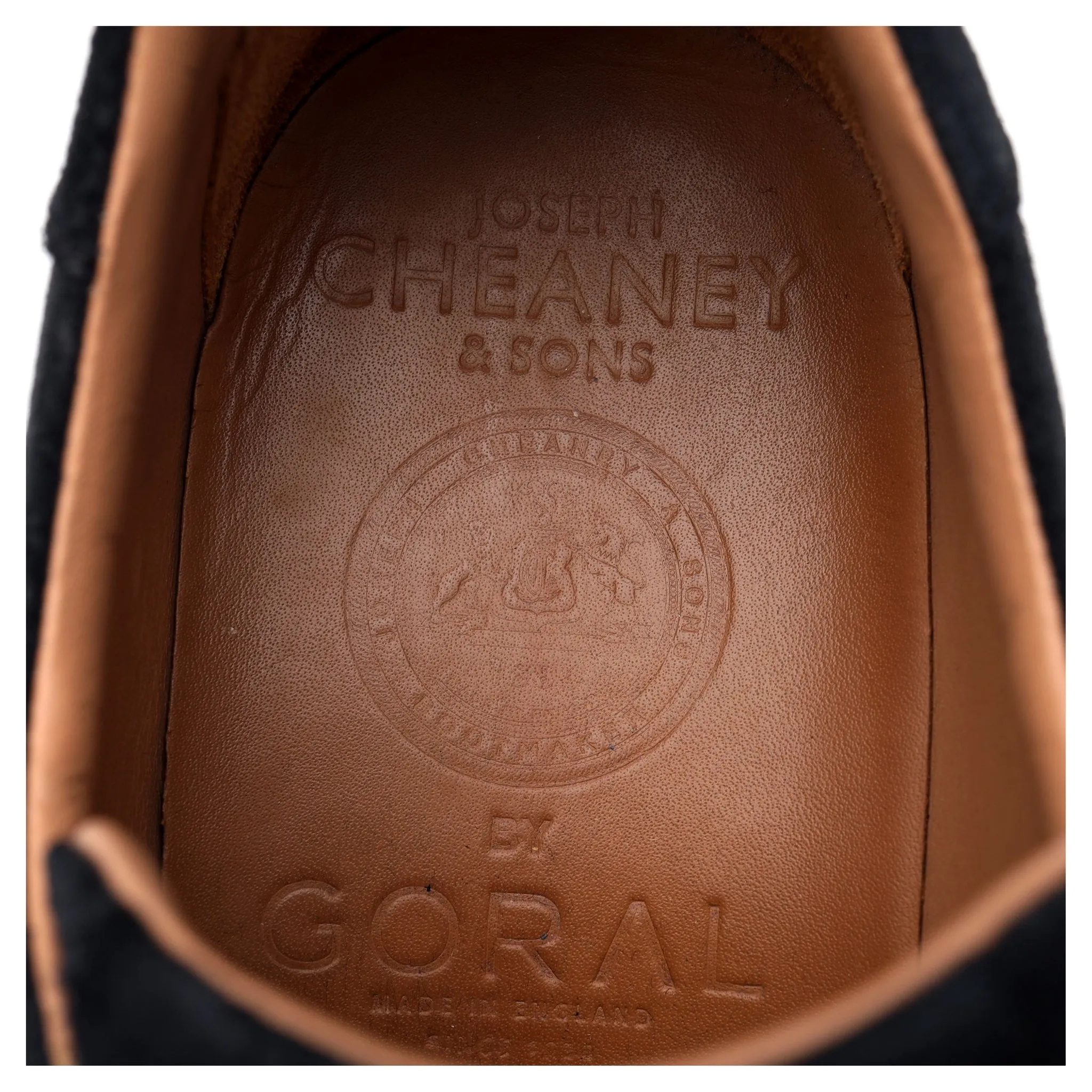 Goral 'Kelham' Black Waxy Leather Sneakers UK 10 F