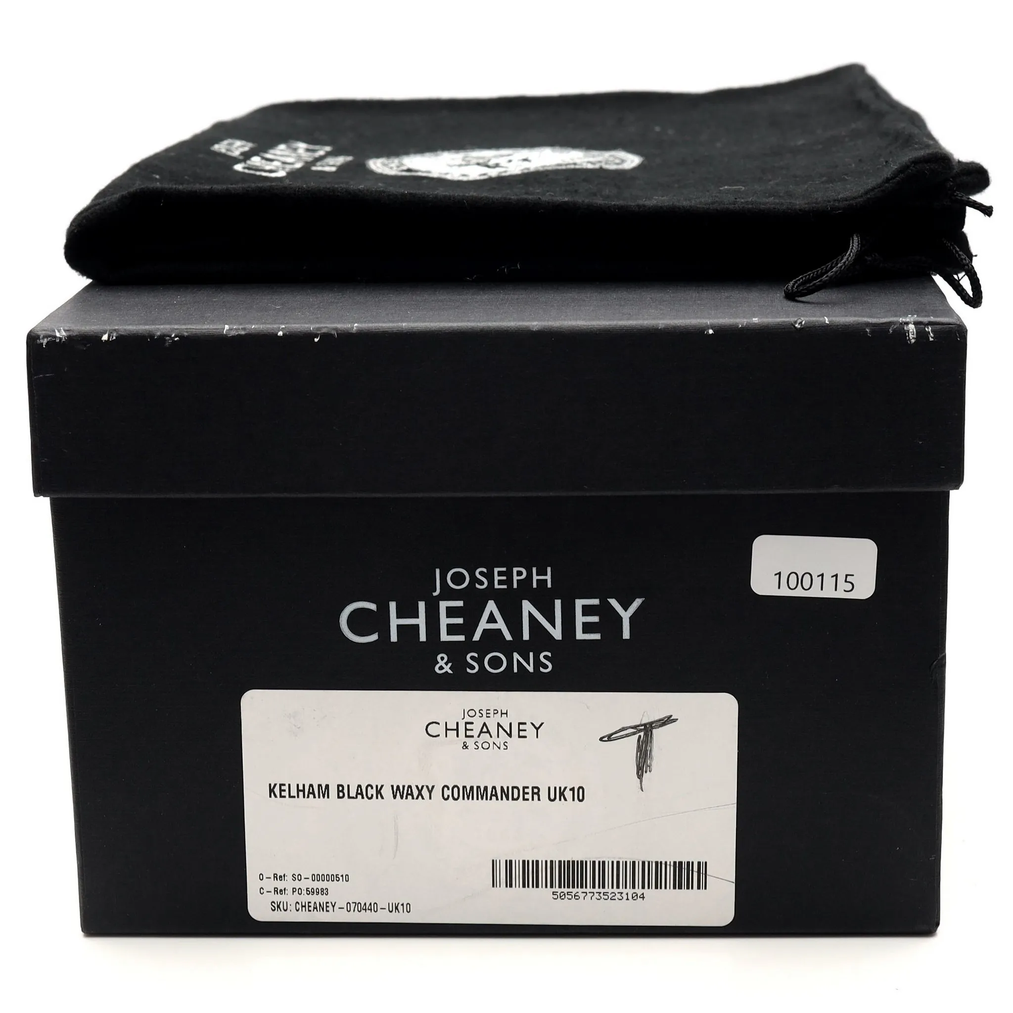 Goral 'Kelham' Black Waxy Leather Sneakers UK 10 F
