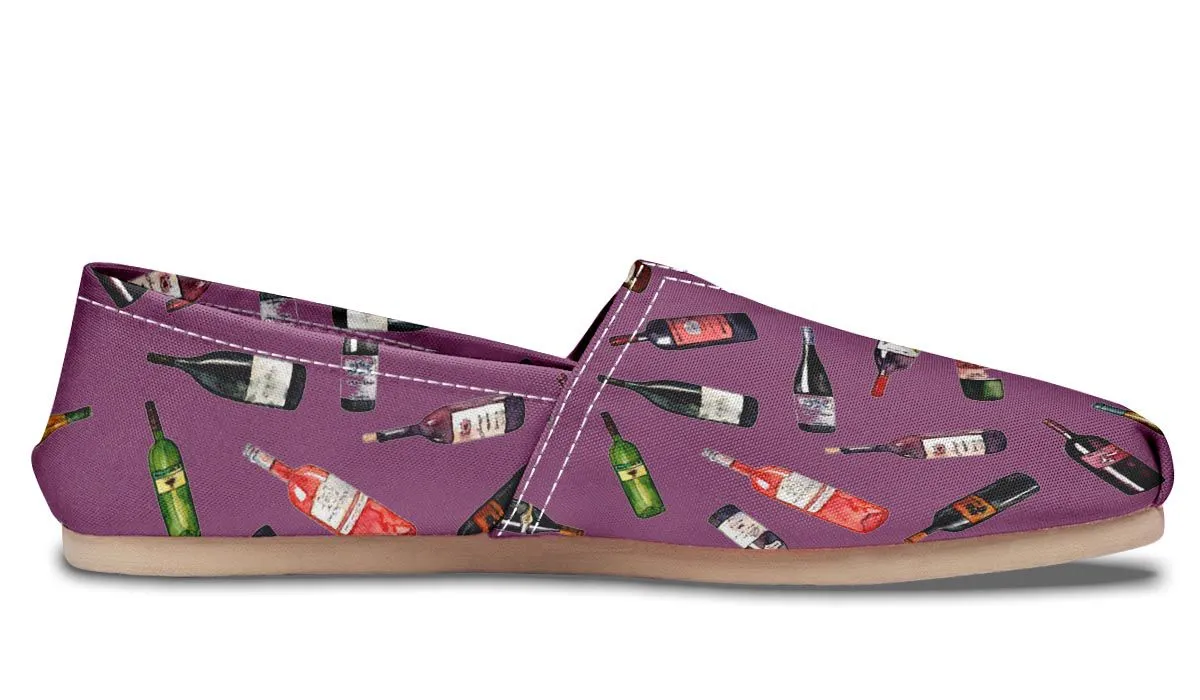 Wine Pattern Casual Shoes