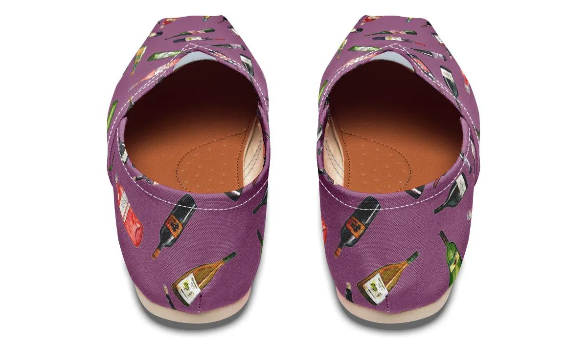 Wine Pattern Casual Shoes