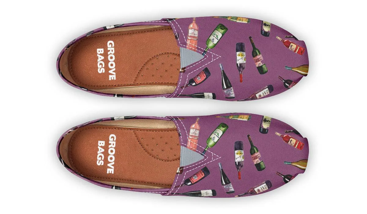 Wine Pattern Casual Shoes