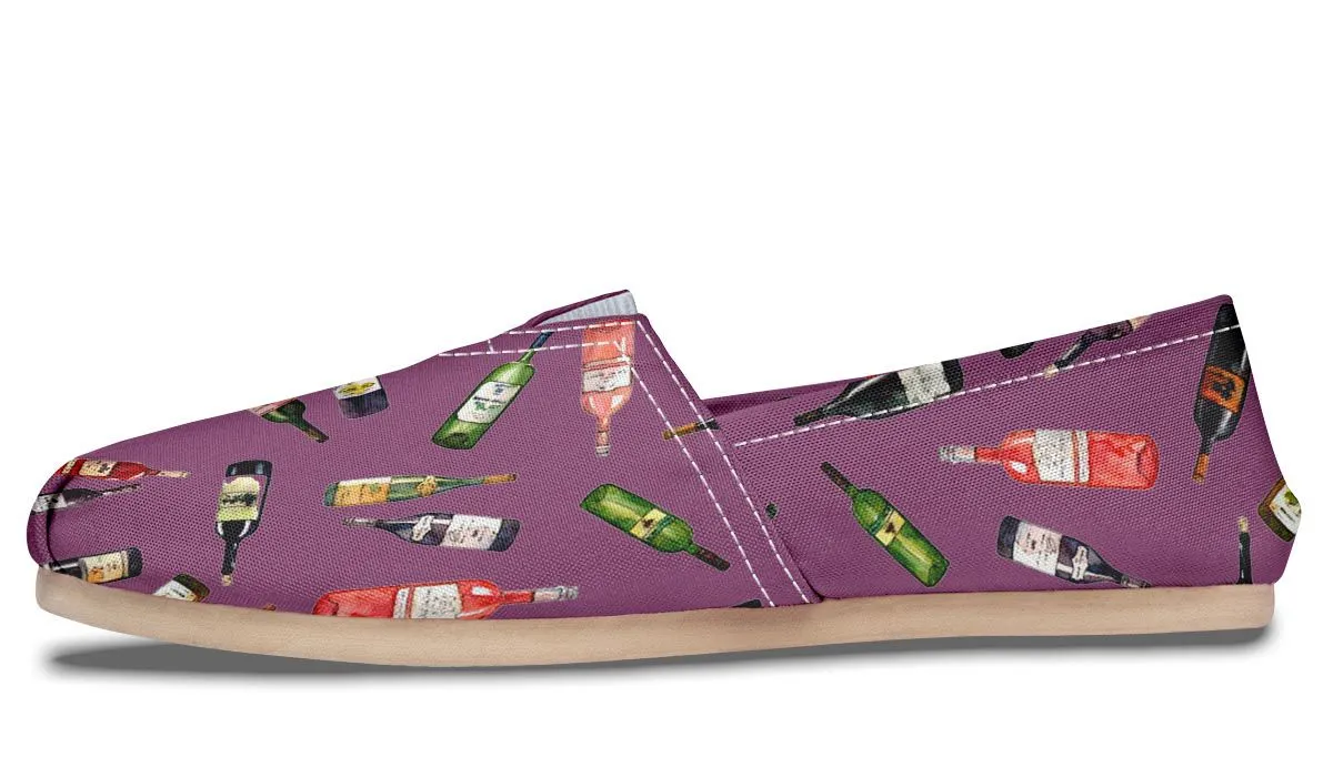 Wine Pattern Casual Shoes