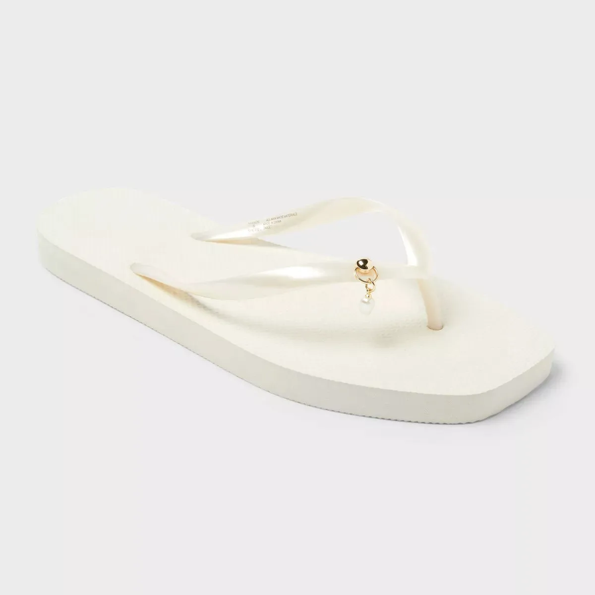 Women's Palmer with Charm Square Toe Flip Flops - Shade & Shore