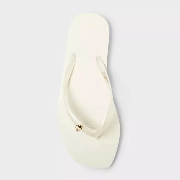 Women's Palmer with Charm Square Toe Flip Flops - Shade & Shore