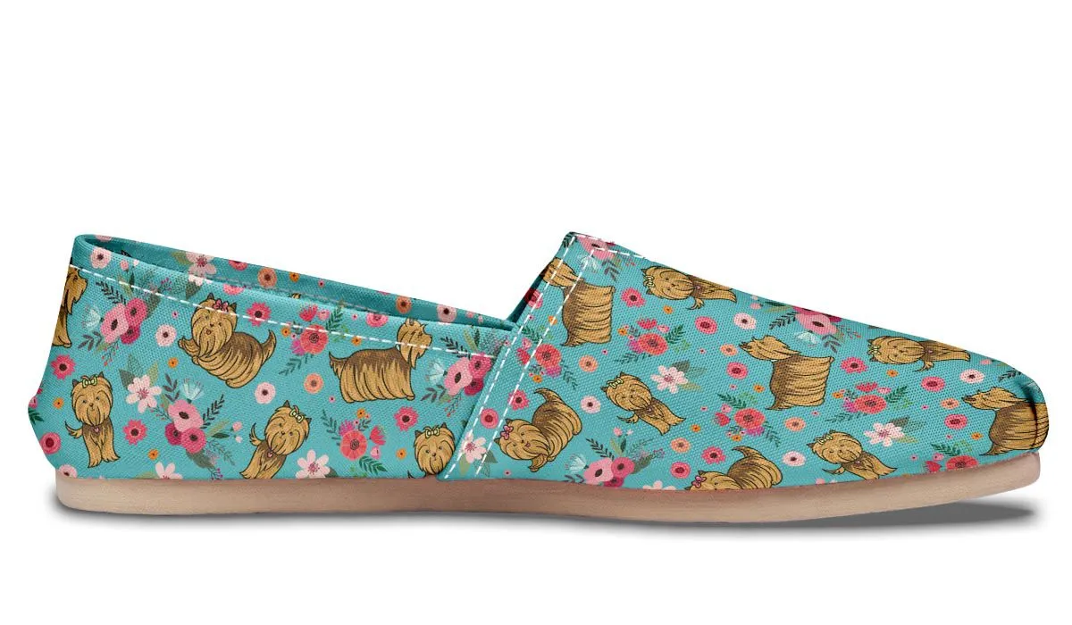 Yorkshire Terrier Flower Casual Shoes