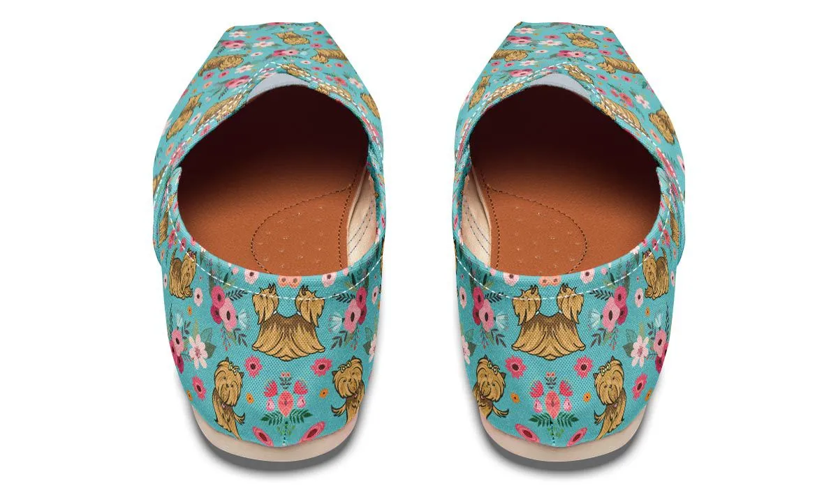 Yorkshire Terrier Flower Casual Shoes